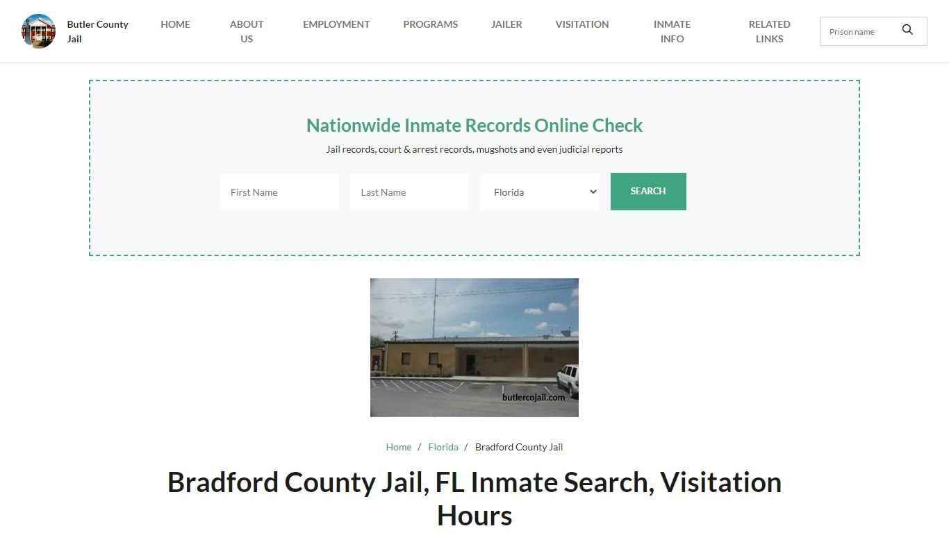 Bradford County Jail, FL Inmate Search, Visitation Hours